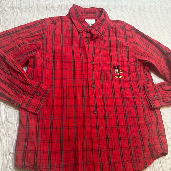 Disney Store Holiday Mickey Mouse Button Down Shirt sz M (7/8) - Picture 4 of 8